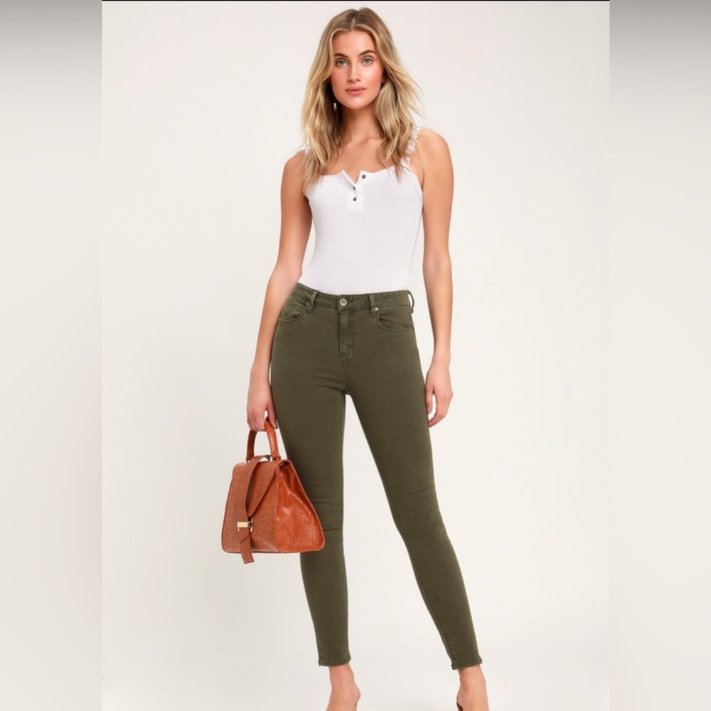 Olive Green Moto Pants